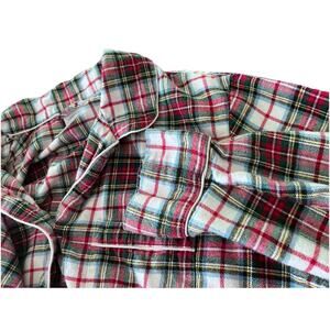 Lands End Flannel Sleep Shirt Women's XL Red Plaid Night Gown Pajama Winter
